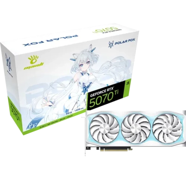 Manli Polar Fox GeForce RTX 5070 Ti OC 16GB GDDR7 Graphics Card